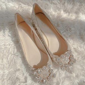 discount！！Crystal sequined heels